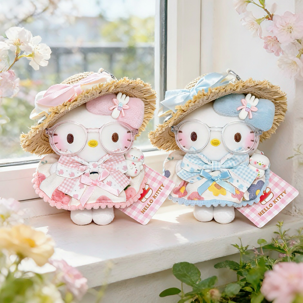 正版hellokitty夏日系列kt三丽鸥包包娃娃挂件玩偶送人生日礼物女