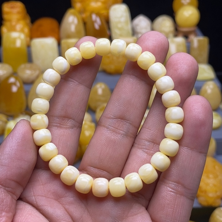 蜜蜡手串未镶嵌长****.