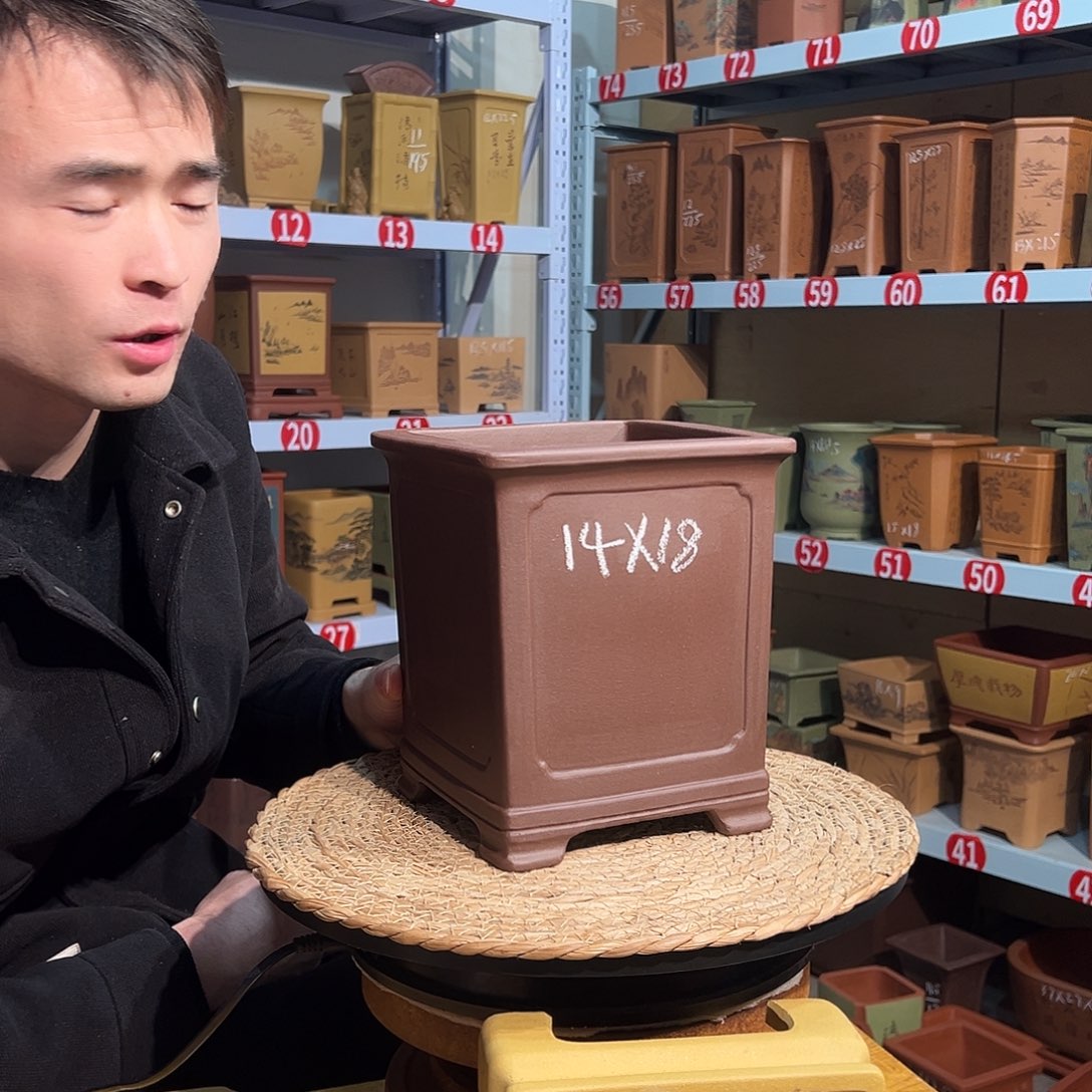 天心紫砂手工花盆