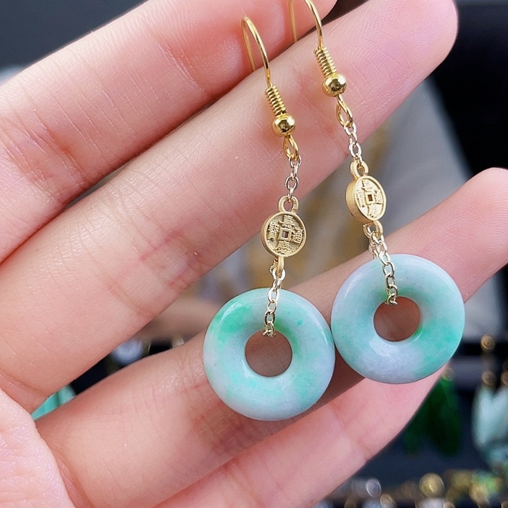 翡翠耳饰未镶嵌饰品