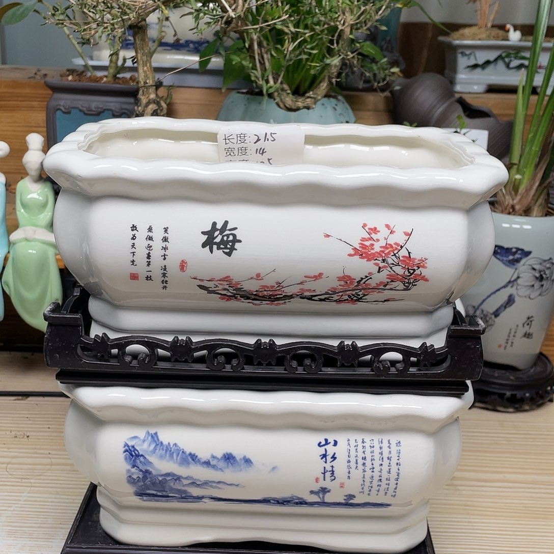 紫砂花盆陶瓷艺术花盆陶瓷