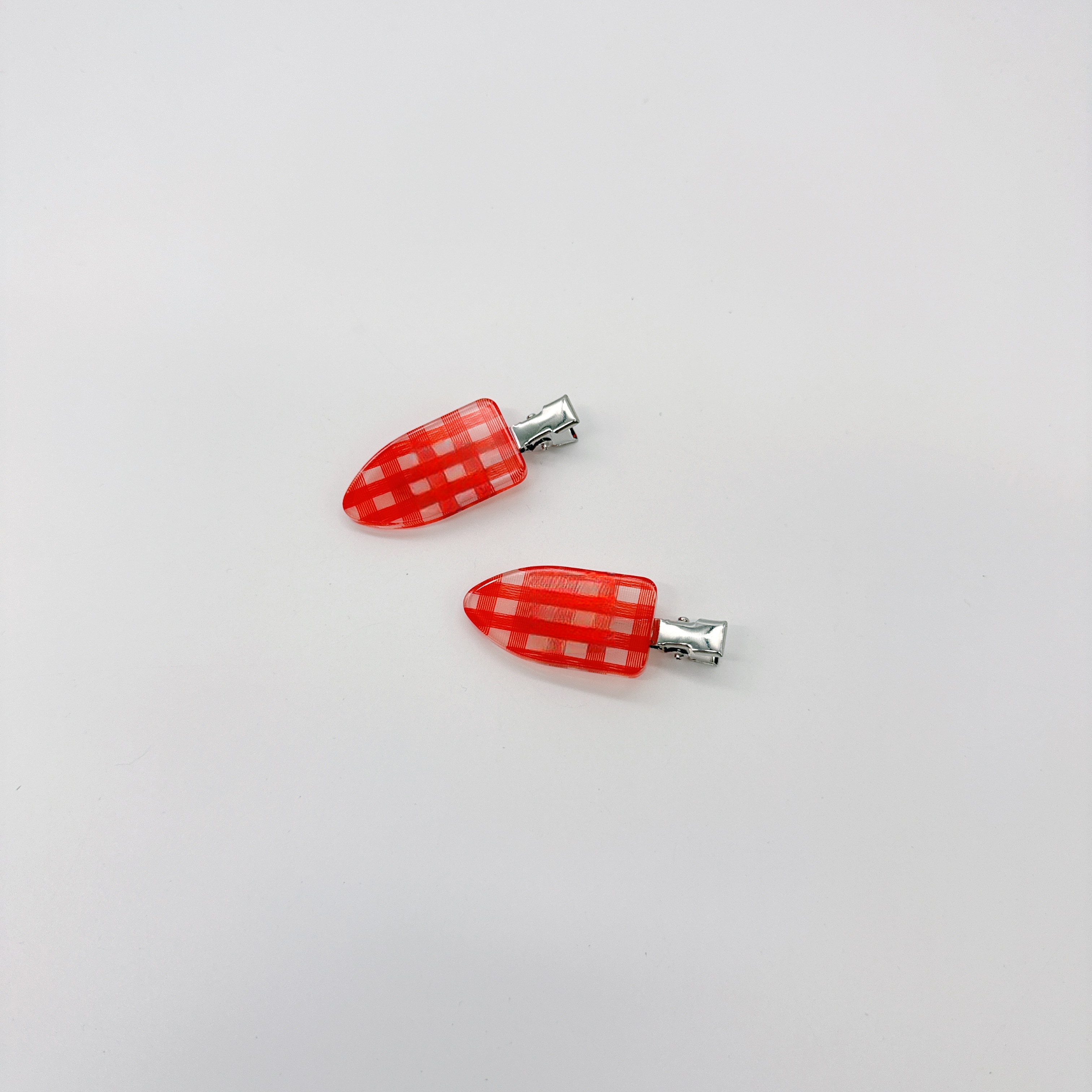 Mi33 红格子彩钻鸭嘴夹  Y56062Q4-2