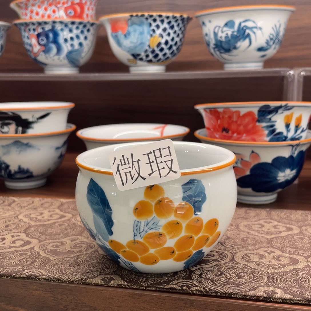 微瑕纯手绘釉下彩