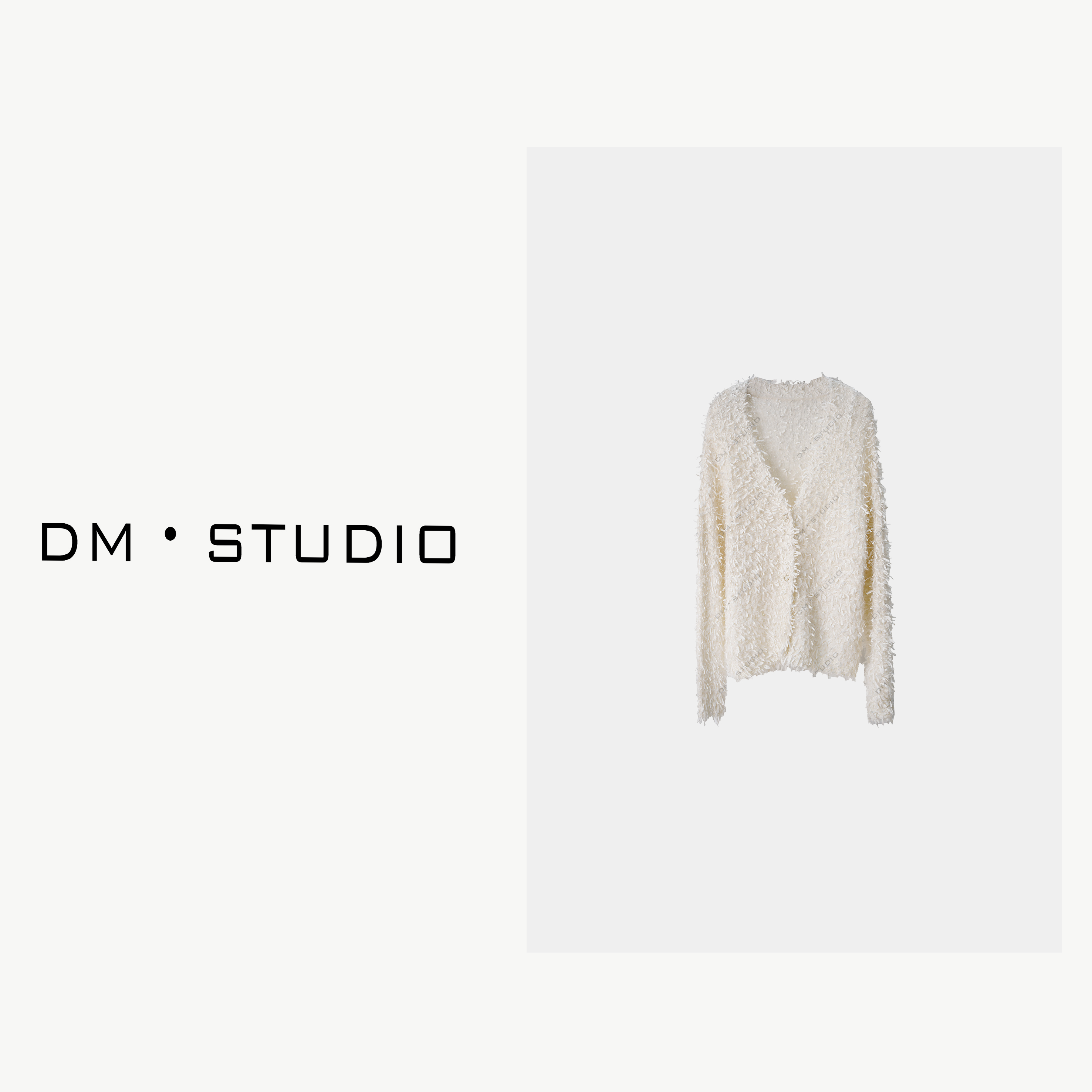 DEDM•STUDIO/小众设计感减龄流苏须须V领排扣开衫（MS86079）