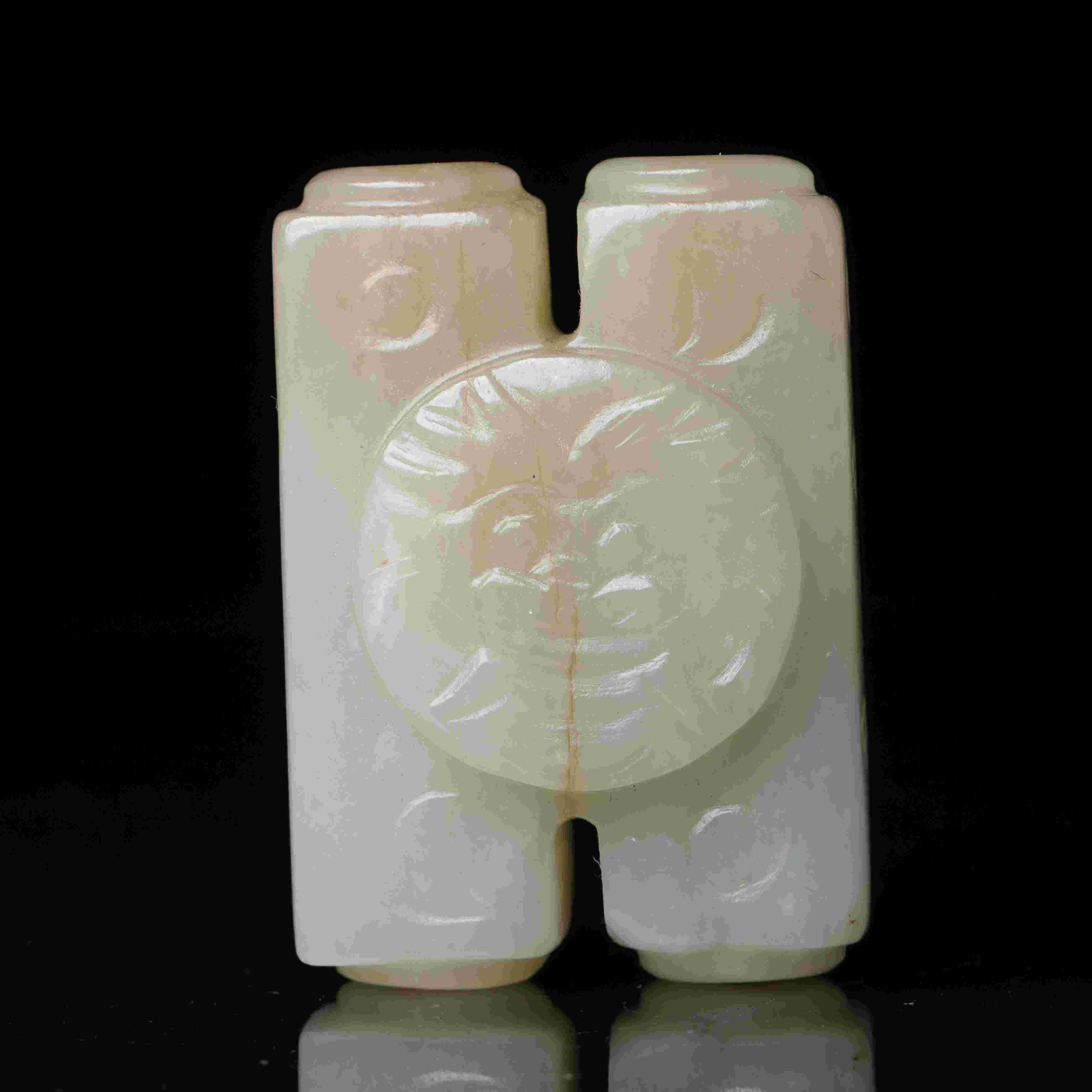 明代和田玉道家双管玉珒-NX