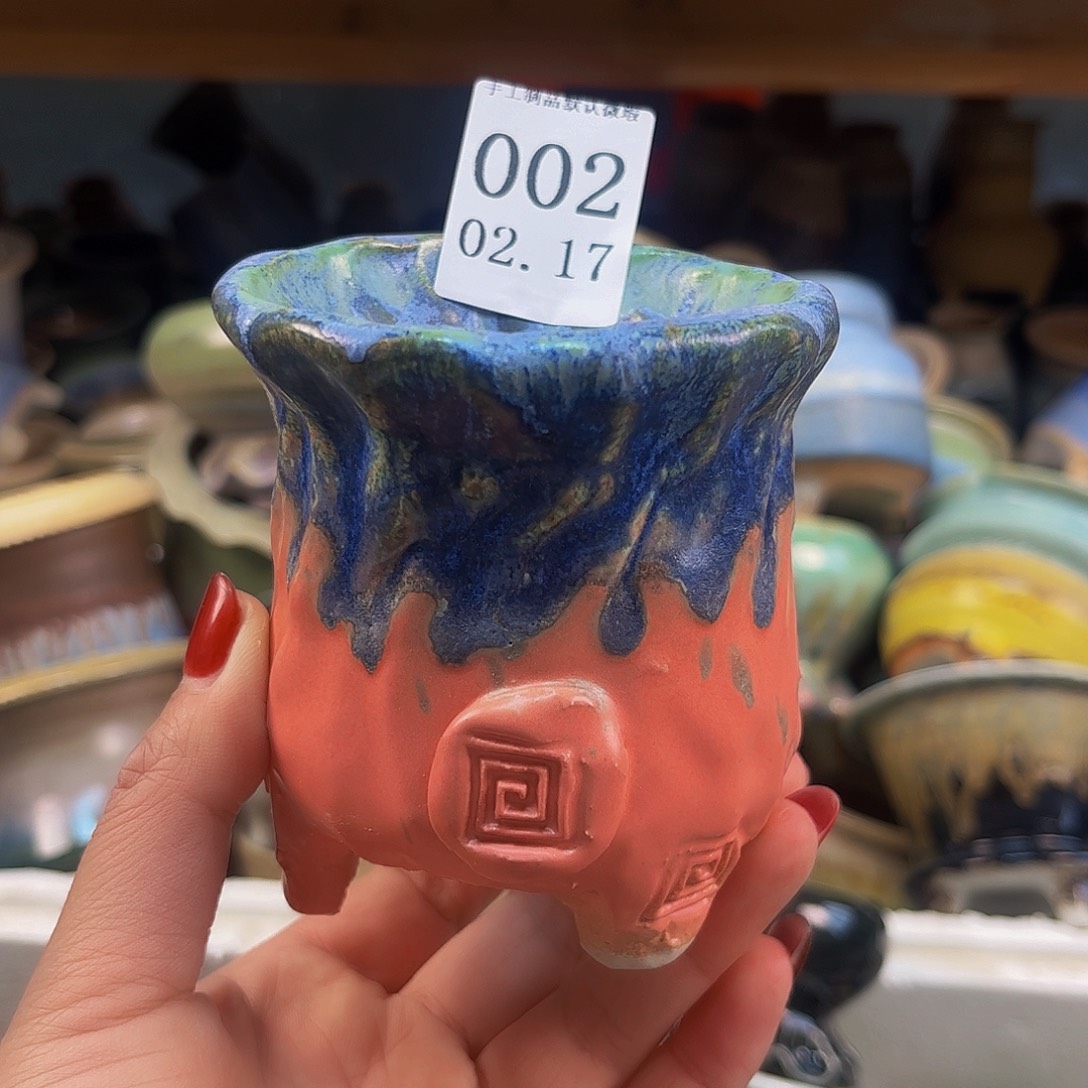 摆件景德镇陶瓷手工制作口7.5高9左右