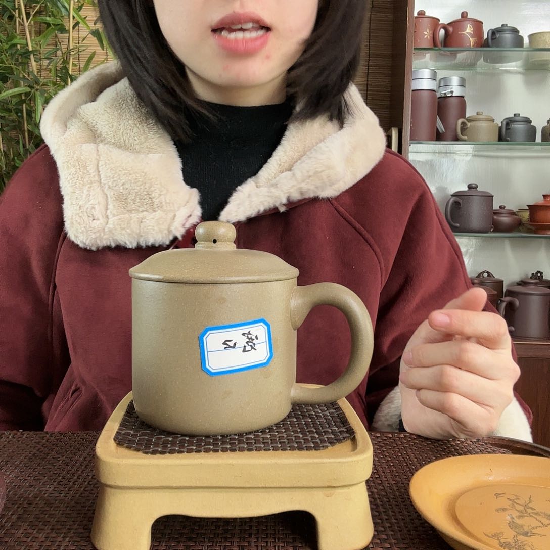 紫砂茶杯青段小墩墩办公杯没礼盒微瑕350CC左右