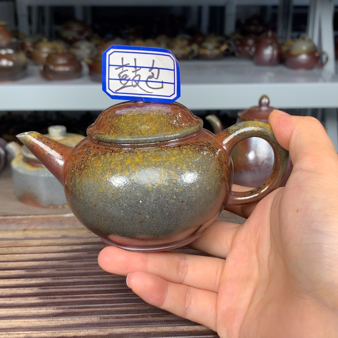 茶壶紫砂纯自然柴烧