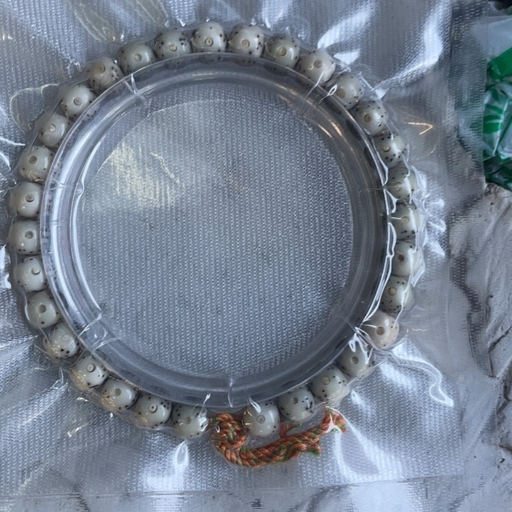 星月菩提手串星月菩提大留白石玉料7左右