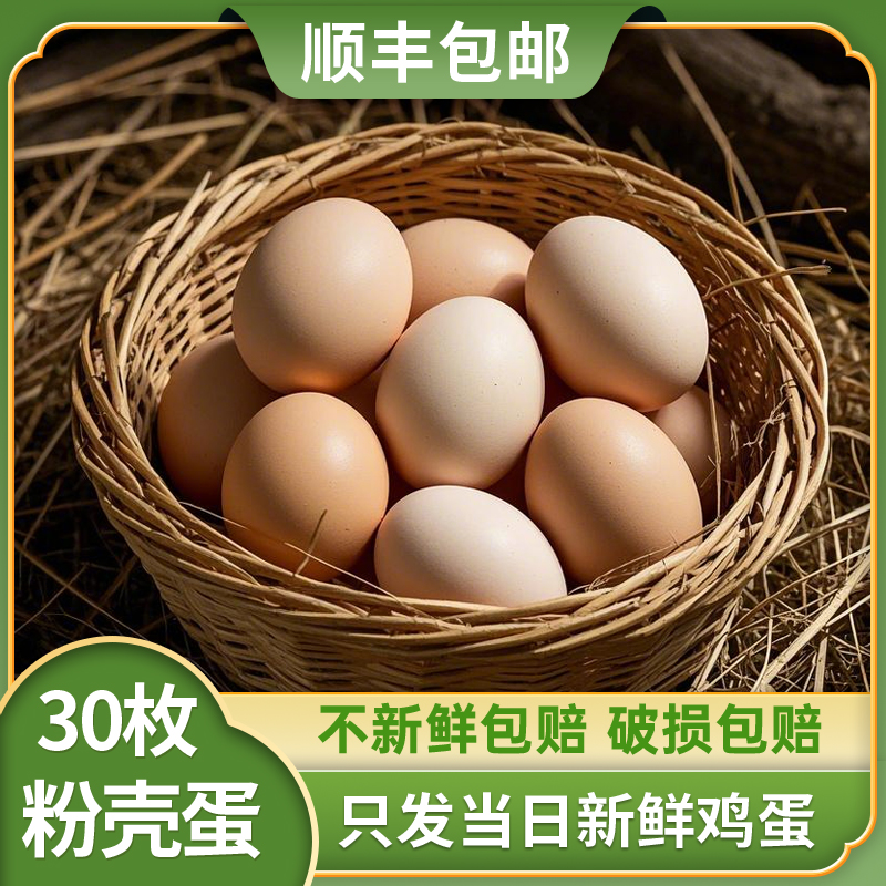 （顺丰）农家散养土鸡蛋（精品大蛋）30枚 3斤左右草鸡蛋 笨鸡蛋  