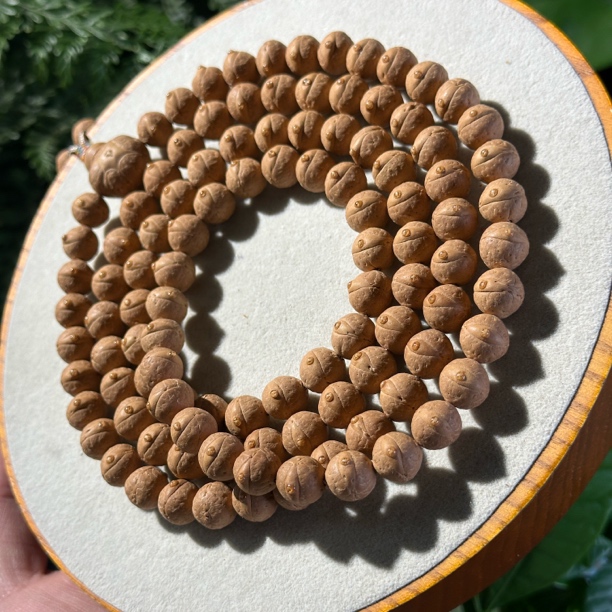 尼泊尔10毫米108颗佛珠念珠手串正圆大眼睛同树精选