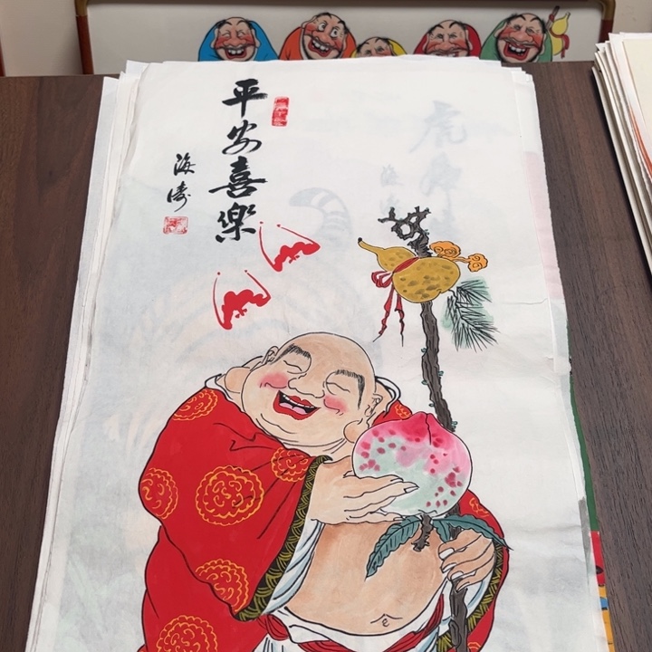 国画纯手绘禅意画作品