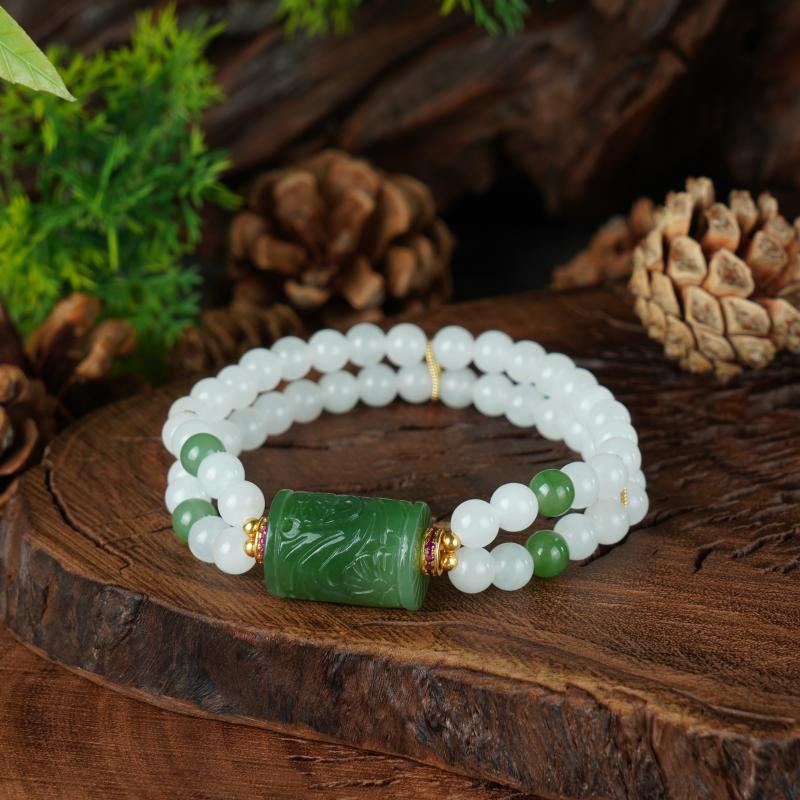 【香掌柜】和田玉双圈手串（发一件）