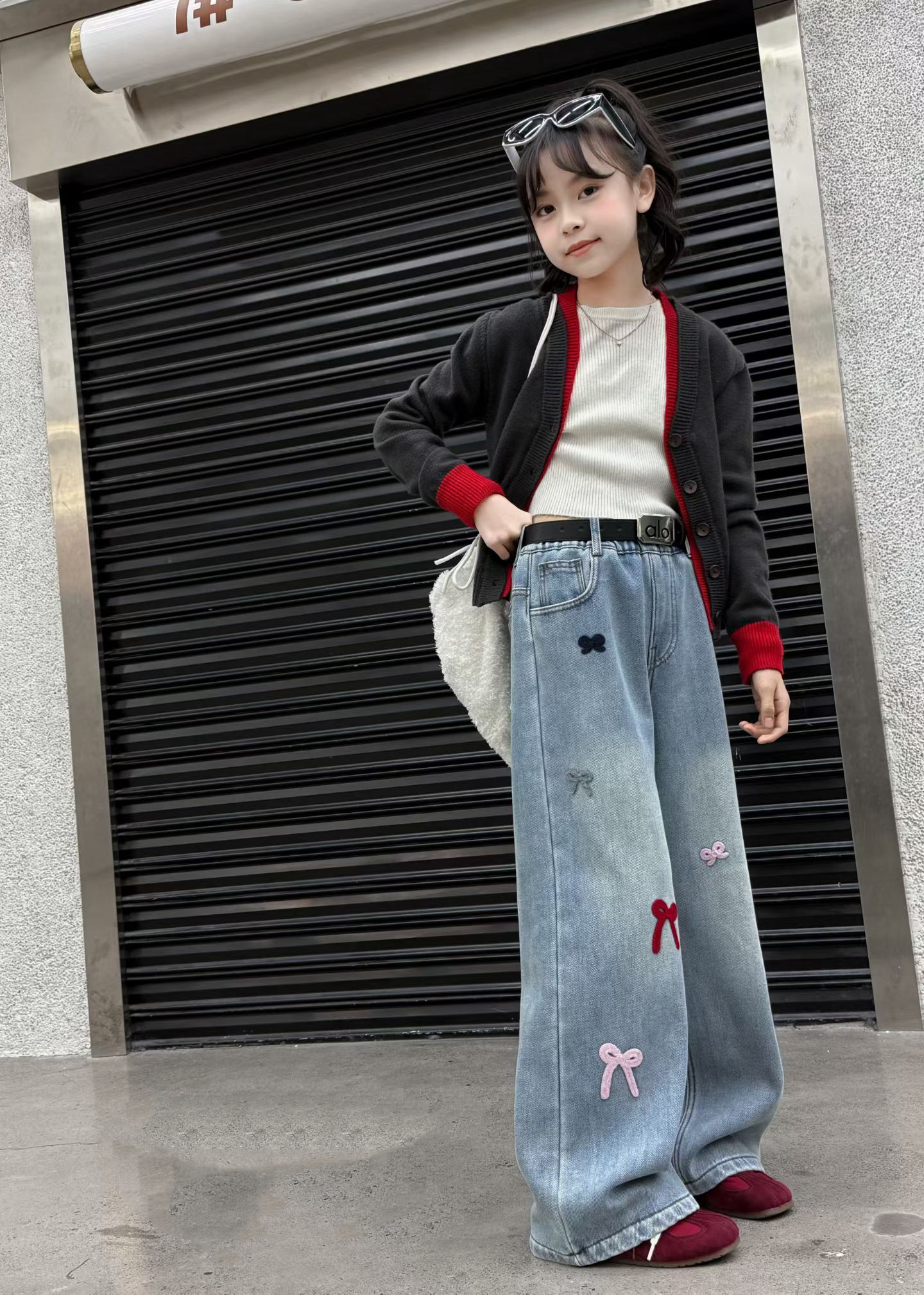 胜男童装批发《拿货拍编码》年款加绒冬季宽松百搭时尚牛仔裤裤子