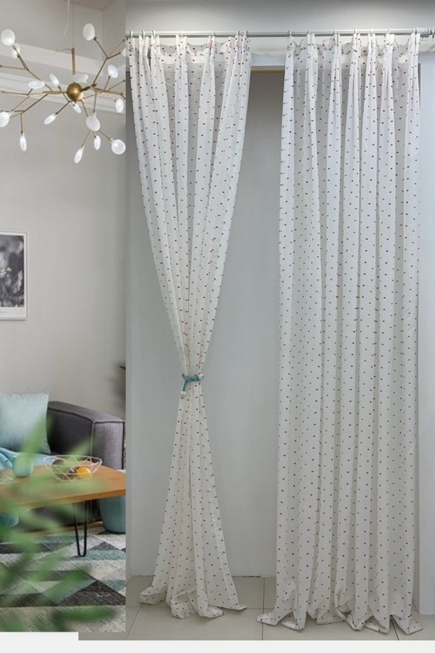 成品窗帘麻纱帘纯色现代简约风格