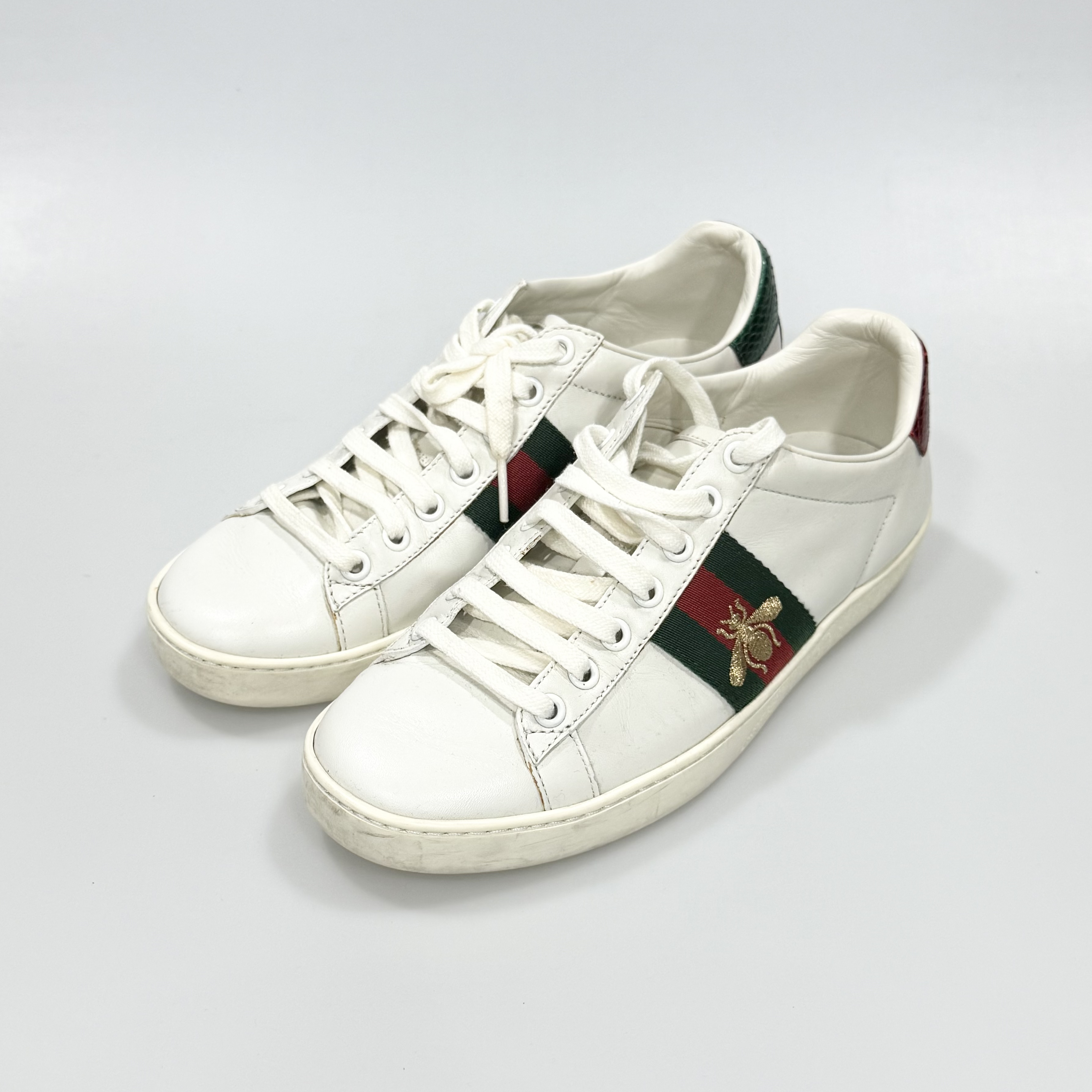 95新 GUCCI/古驰 35.5码Gucci小蜜蜂板鞋95新原盒