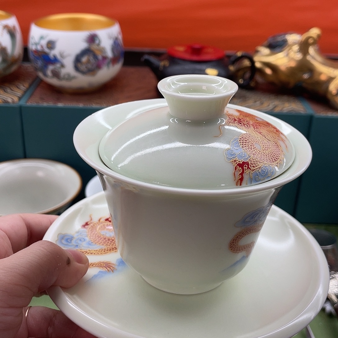 景德陶瓷盖碗茶具