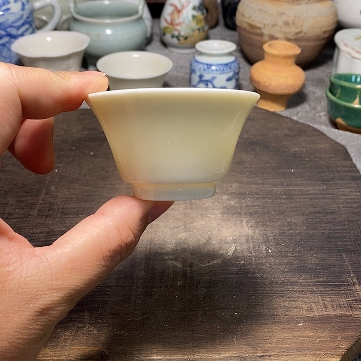 陶其他德化白瓷杯