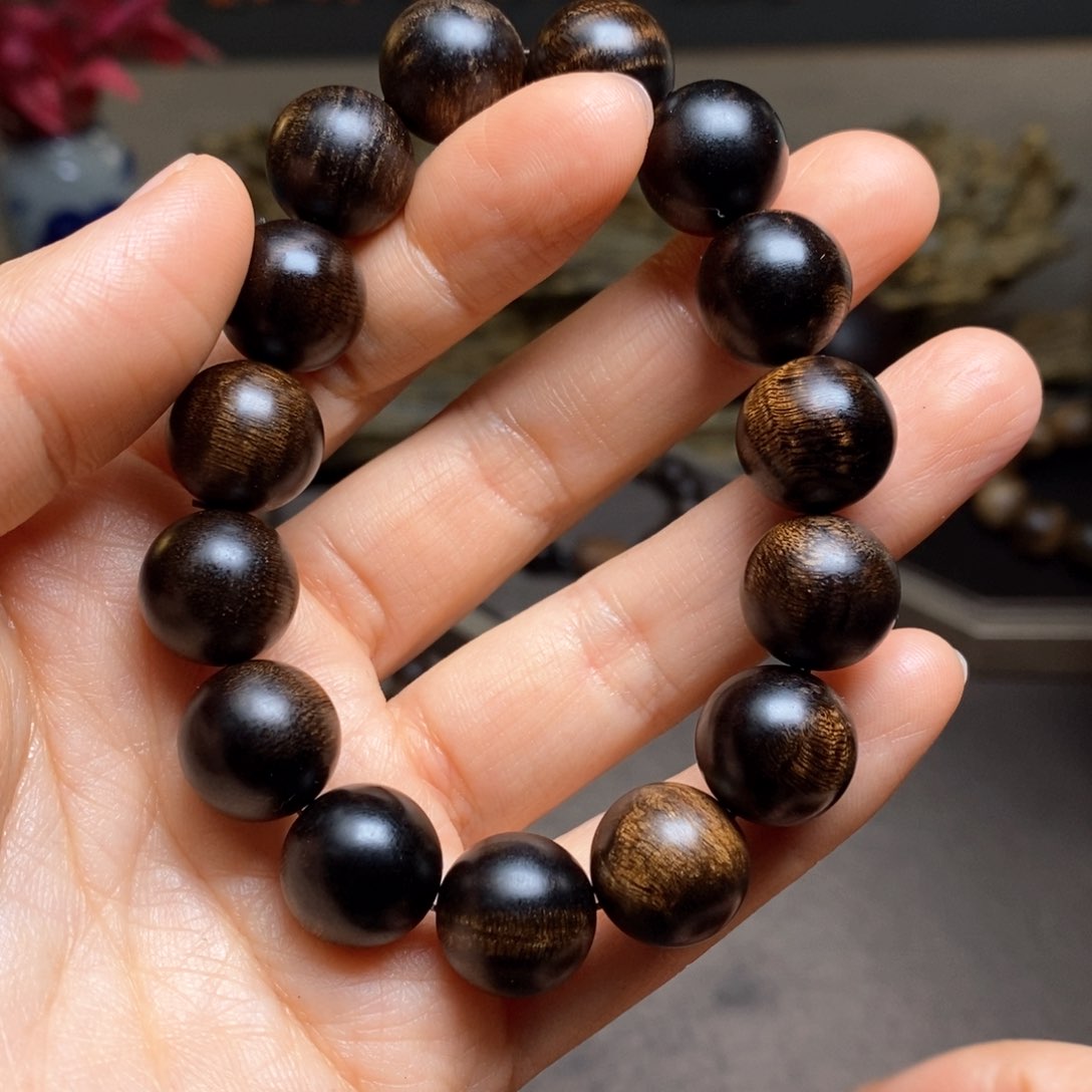沉香手串越南芽庄白棋楠瘤疤1.4