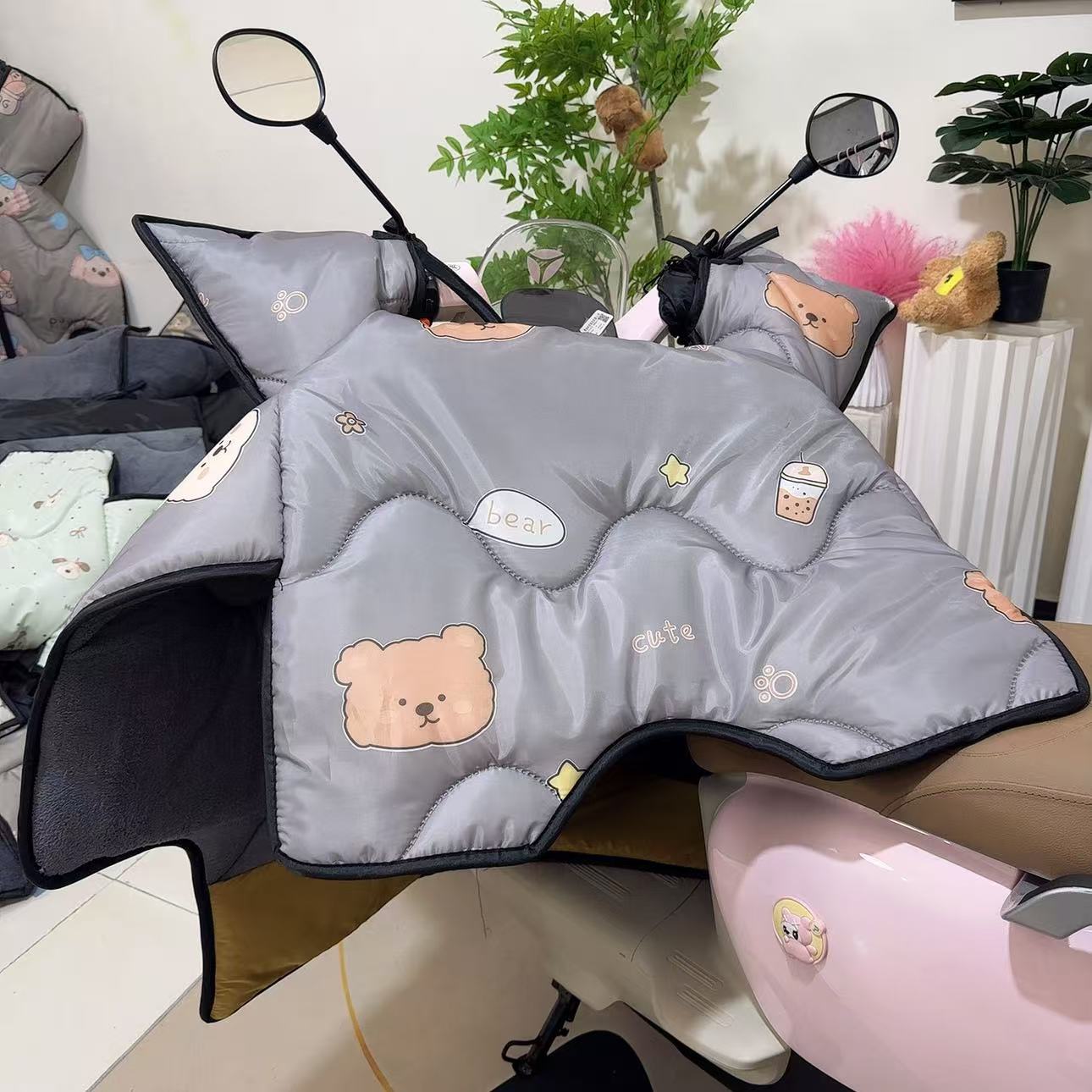 冬季电动车摩托车中厚款通用挡风被防水加厚防风防晒防寒防风罩