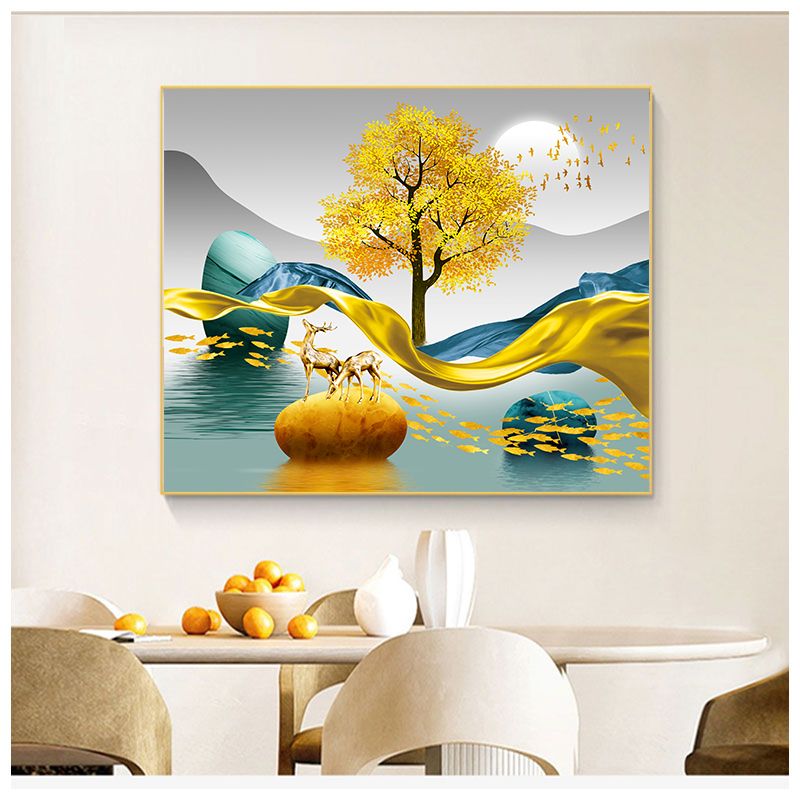 新款开关箱上掀开关弱电箱盒子强电箱盖板装饰画挂画电表箱遮挡