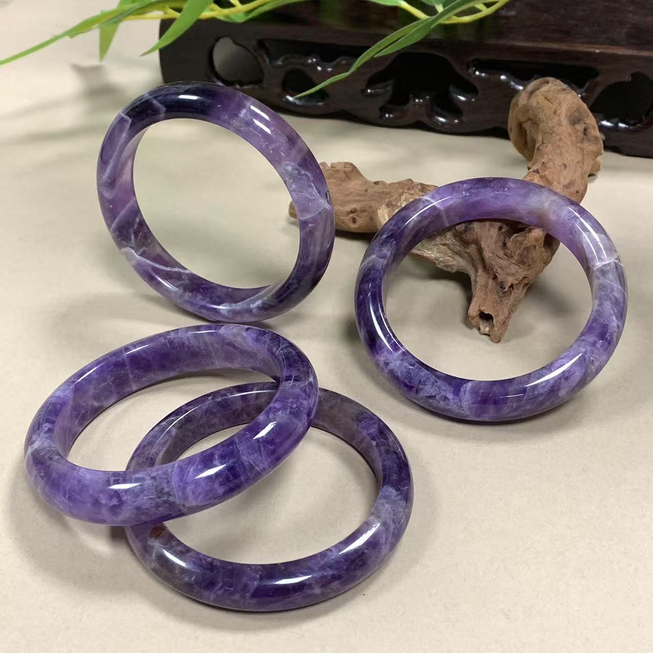 C3441皇家紫极光99紫舒俱晶水晶紫手镯-配盒-多样性发货只发一件