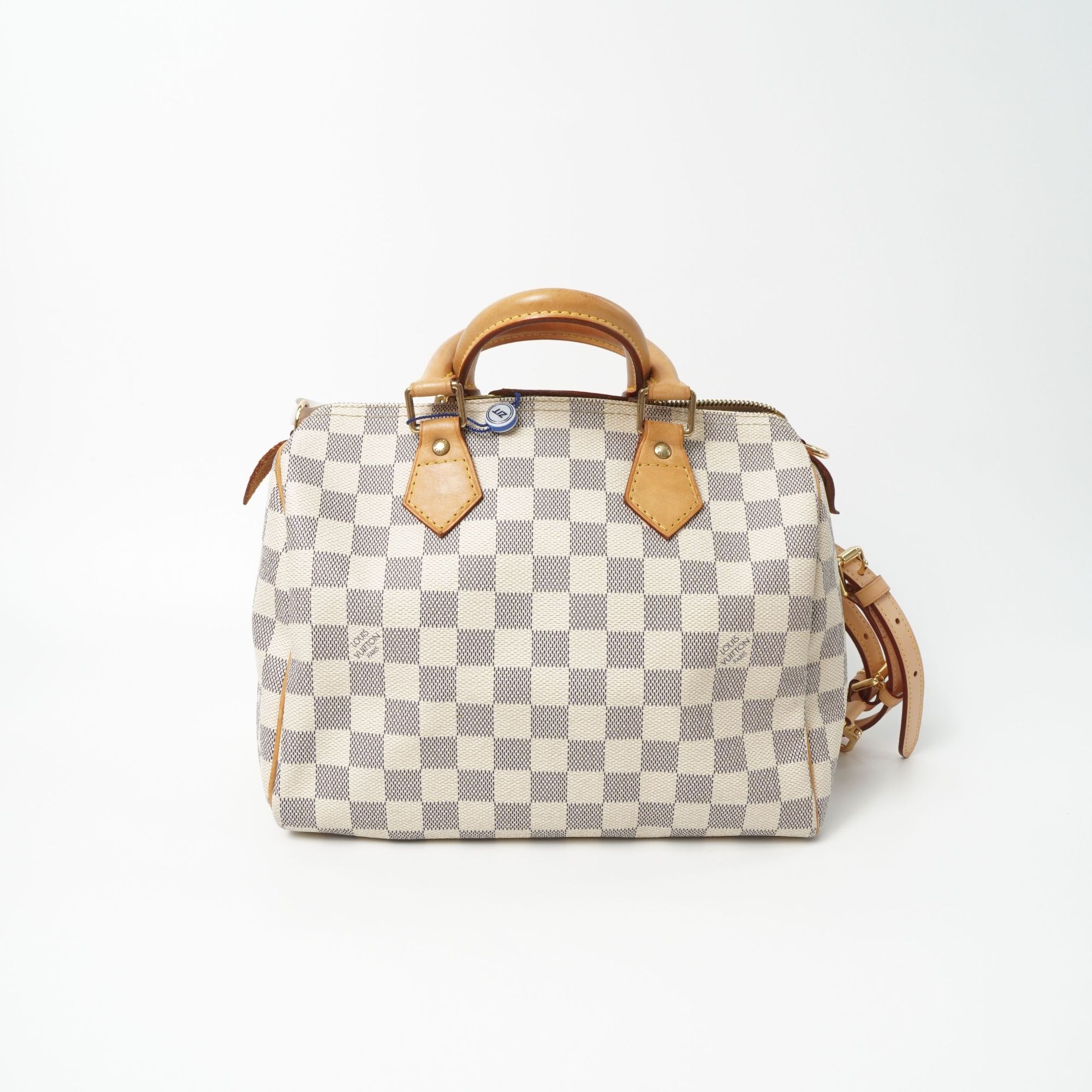 95新 LouisVuitton/路易威登 speedy25白棋盘格手提款/DS020243