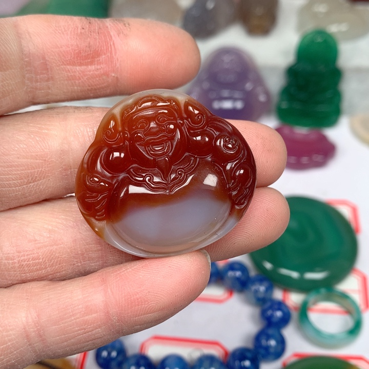 玛瑙/玉髓颈饰未镶嵌默****5