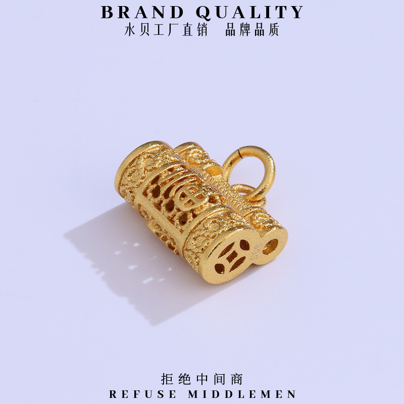 （工厂直清）镀k金福钱袋吊坠