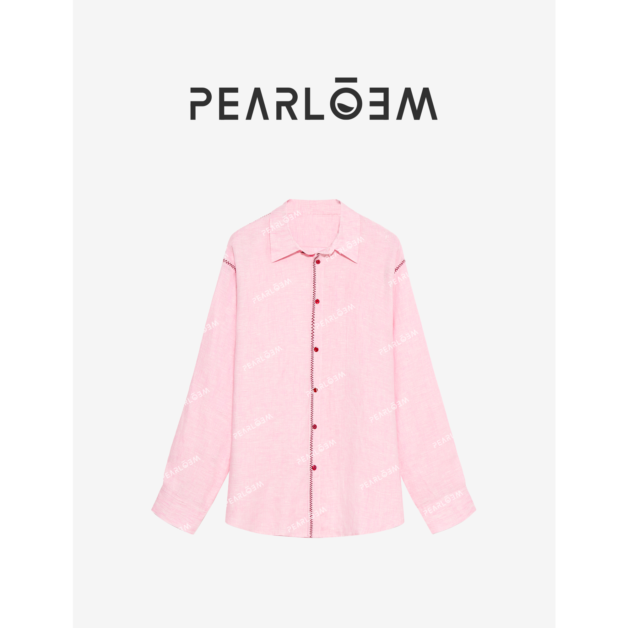 PEARLOEM【极简樱粉】春夏高级感通勤风时尚简约百搭衬衫上衣CR251