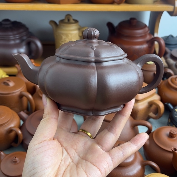 紫砂茶壶320cc底槽清半手