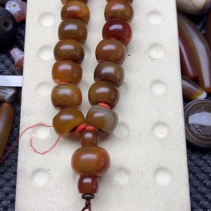 浪***都玛瑙/玉髓未镶嵌手链