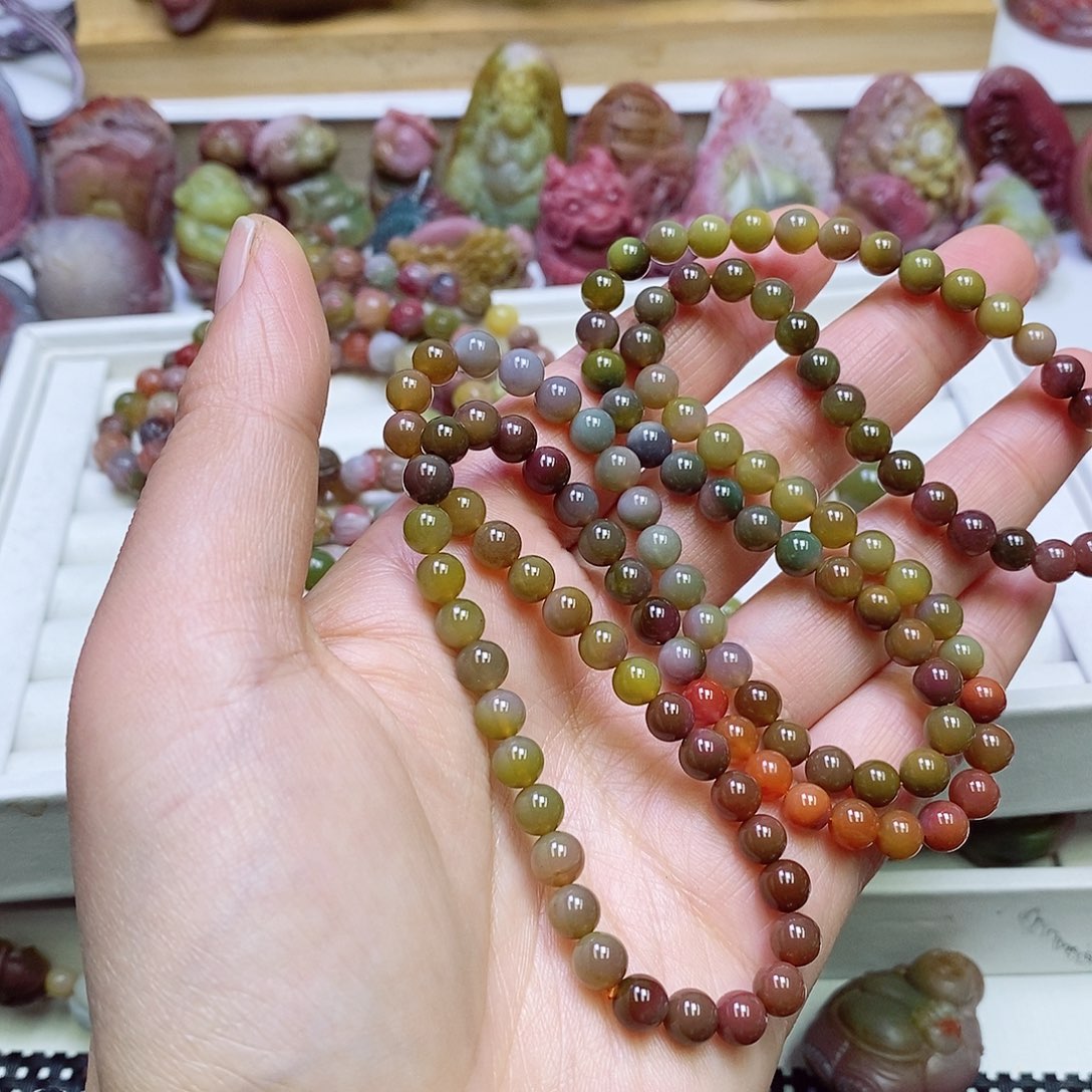 玛瑙/玉髓盐源玛瑙佛珠未镶嵌