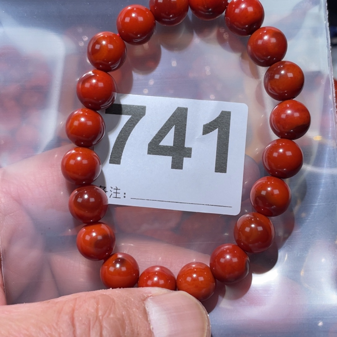 玛瑙/玉髓圆珠手链未镶嵌