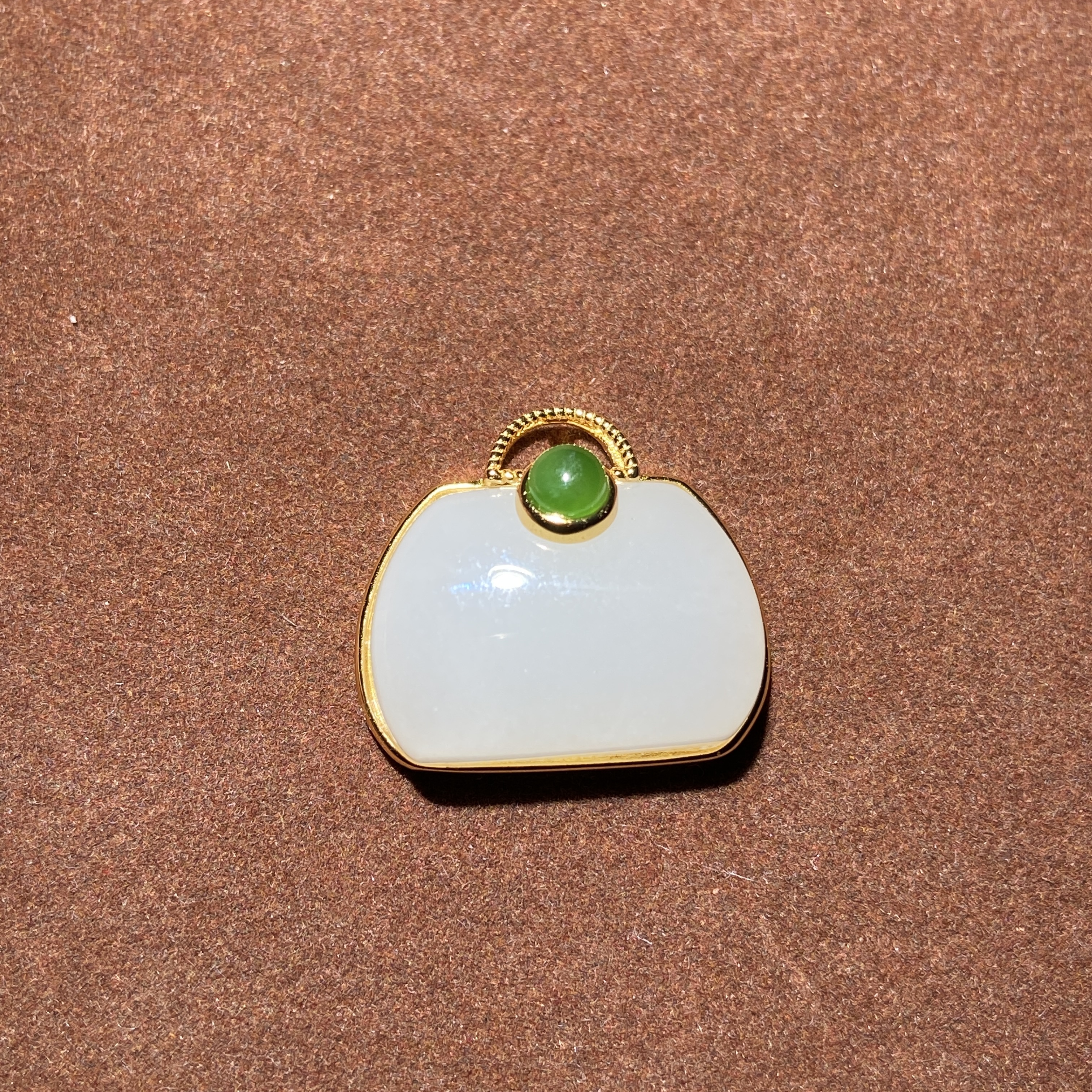 【渠小姐精选】DZ2201 S925和田玉白玉吊坠约卡20.3*23.3*8mm