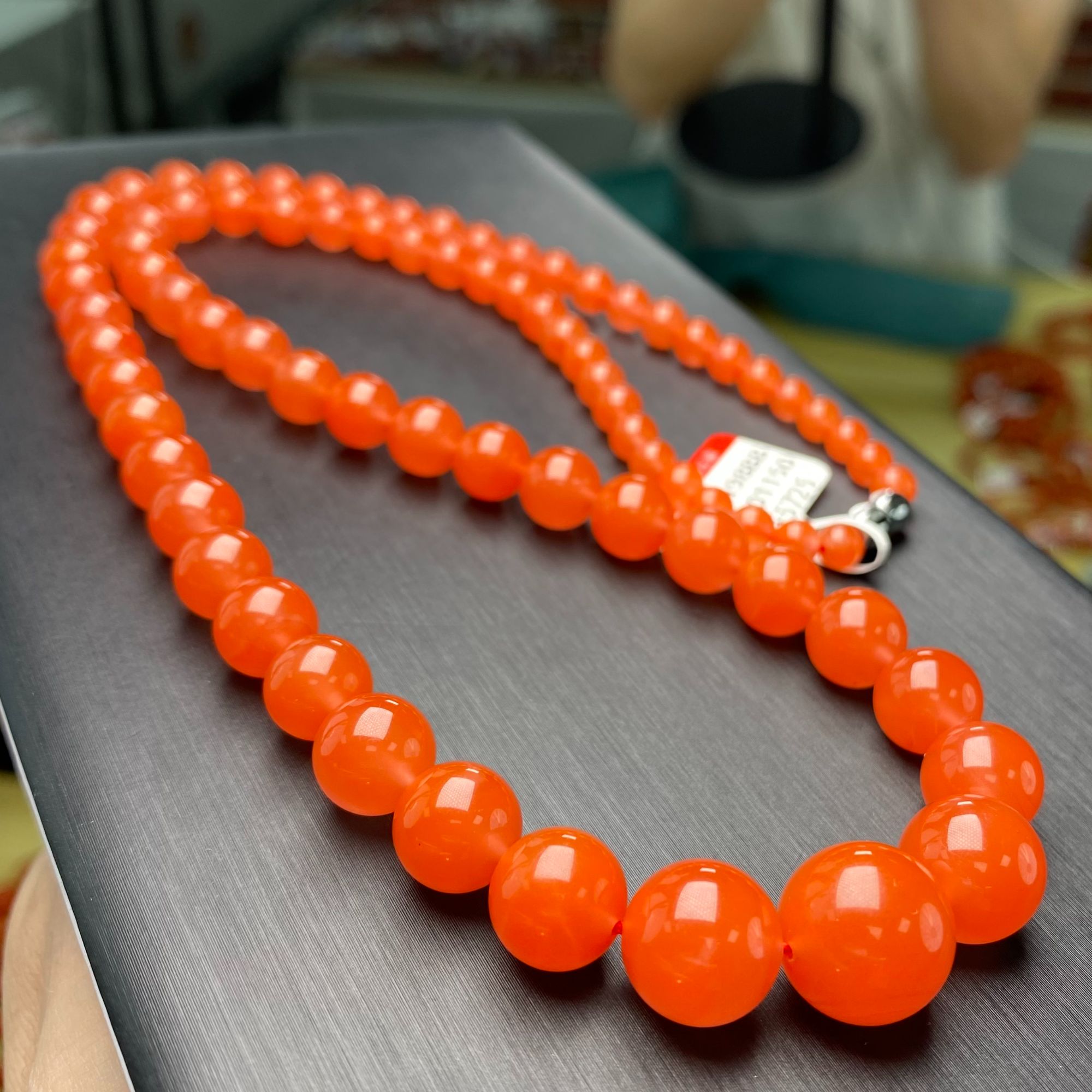 【小刘南红】保山南红滴水洞冰红云端精品塔链5*12mm多样性发一