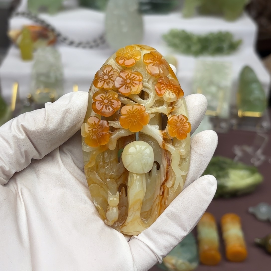 蛇纹石玉颈饰未镶嵌茉*