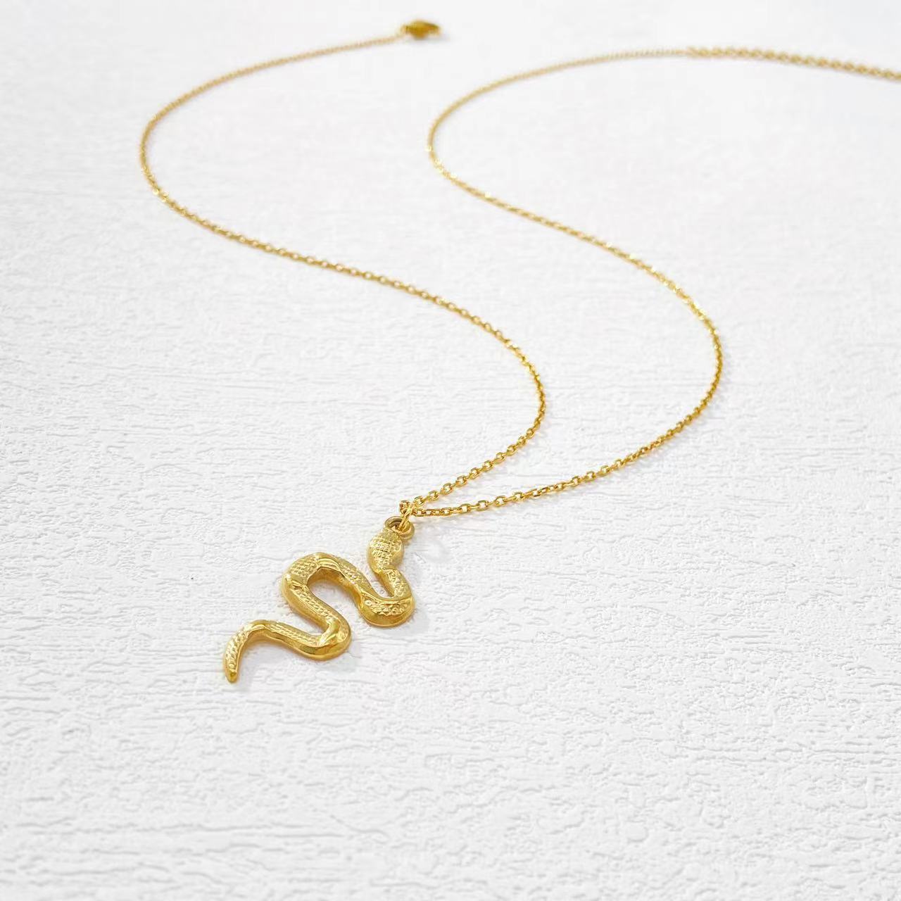 钛钢项链 木木（ZF2239）预售 50厘米 蛇形项链