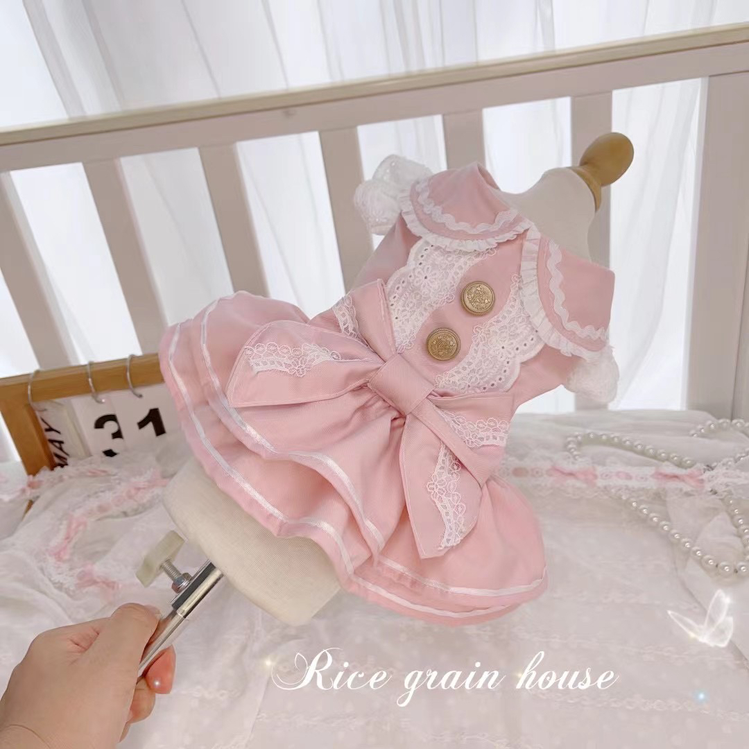 四季款娃娃领连衣裙猫狗同用