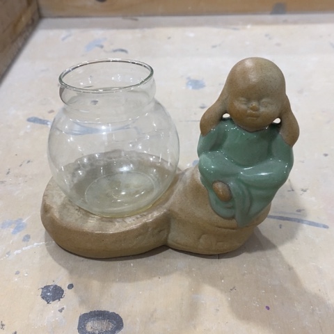 陶瓷水培绿色和尚2123113