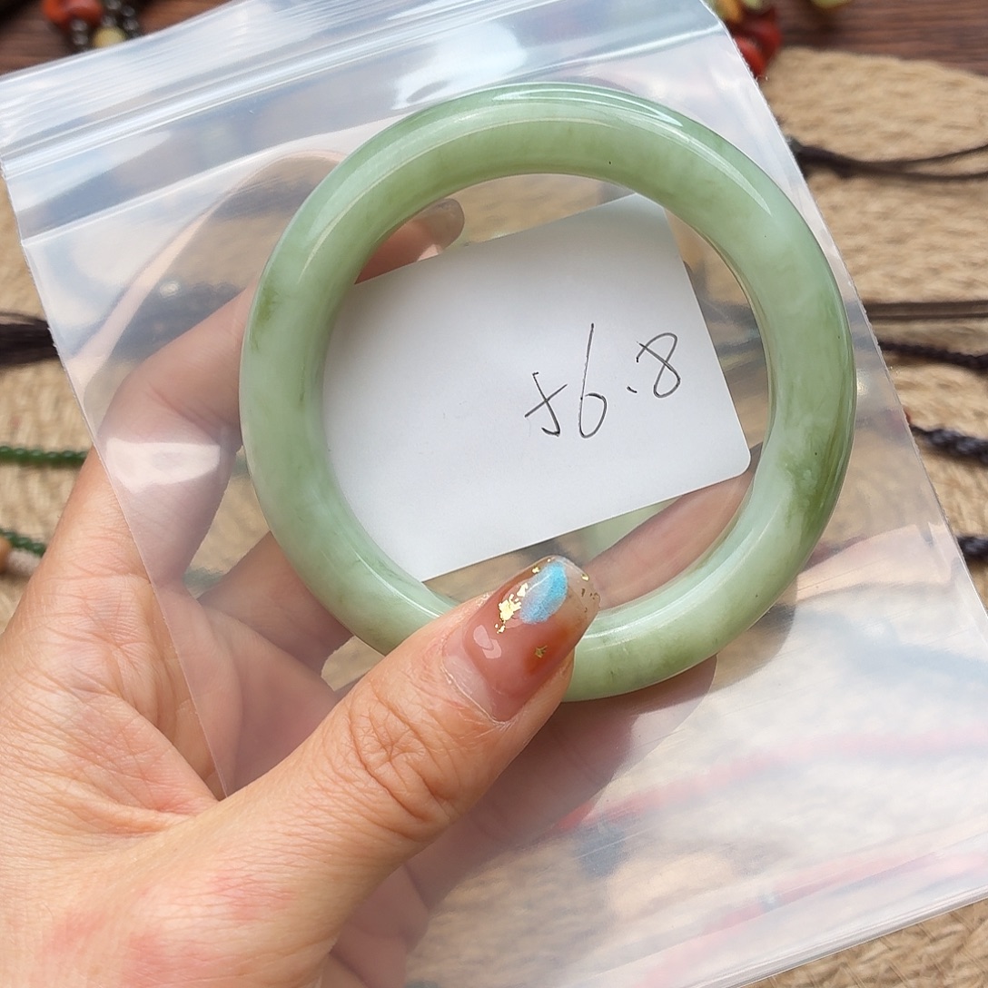 酷***)蛇纹石玉未镶嵌手镯