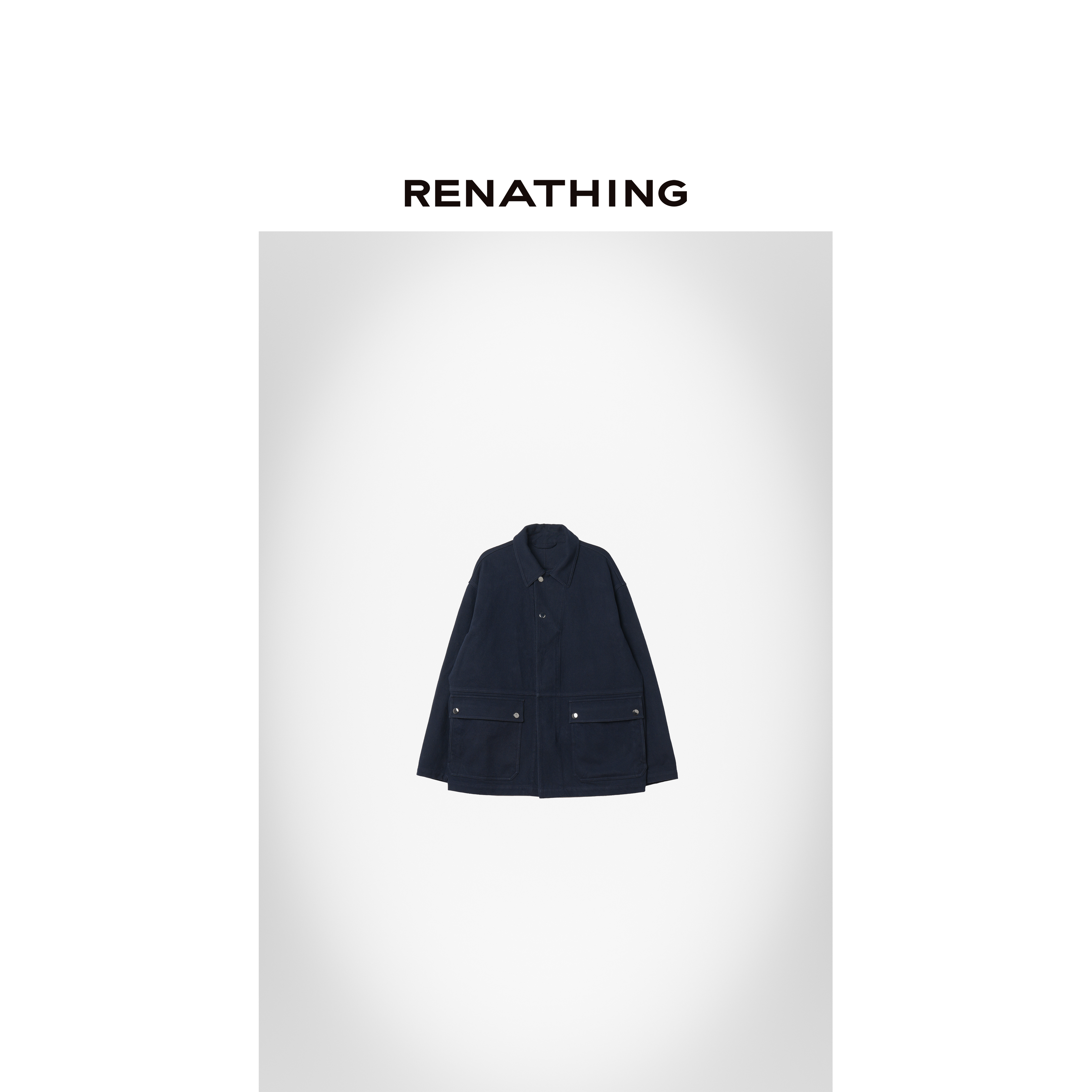 【RENATHING】复古水洗翻领双口袋夹克外套