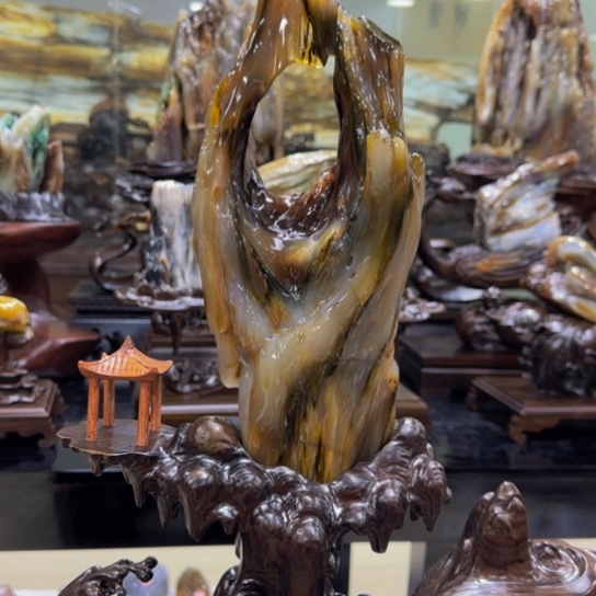 硅化玉摆件未镶嵌