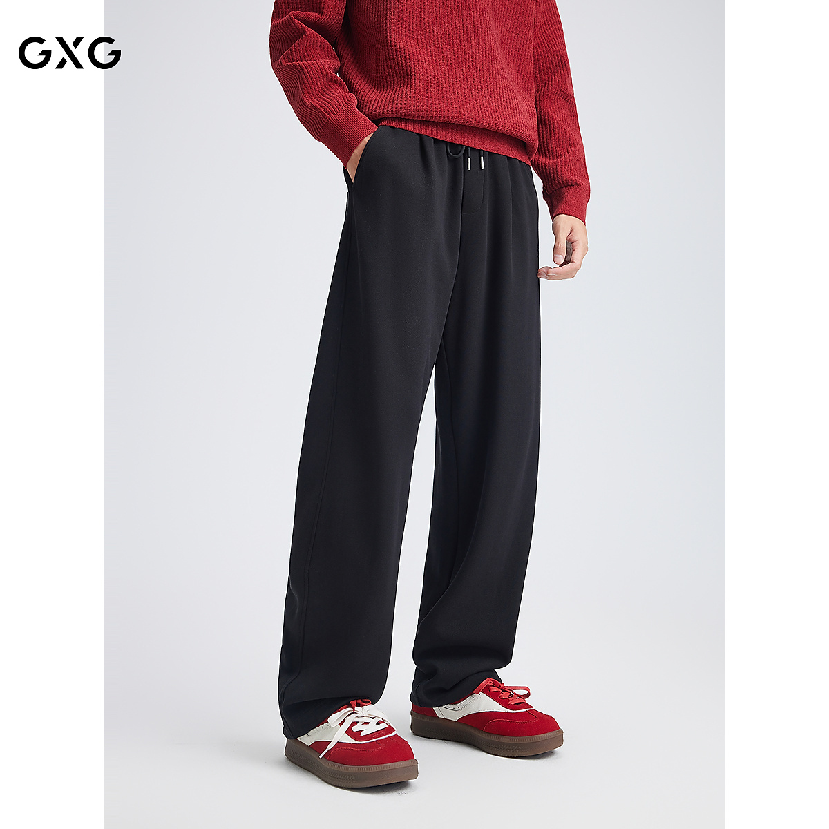 GXG男装 空气层休闲裤弯刀裤男士宽松长裤 25秋季新品#G25D023114
