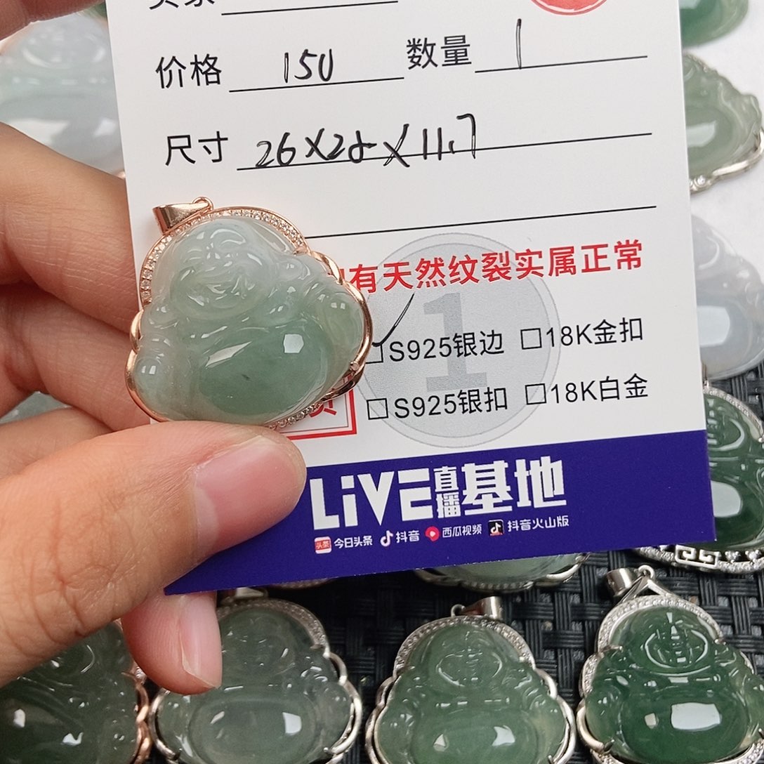 翡翠银S925镶嵌颈饰