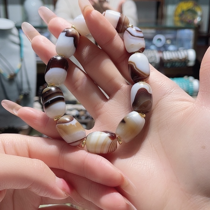 玛瑙/玉髓未镶嵌手链