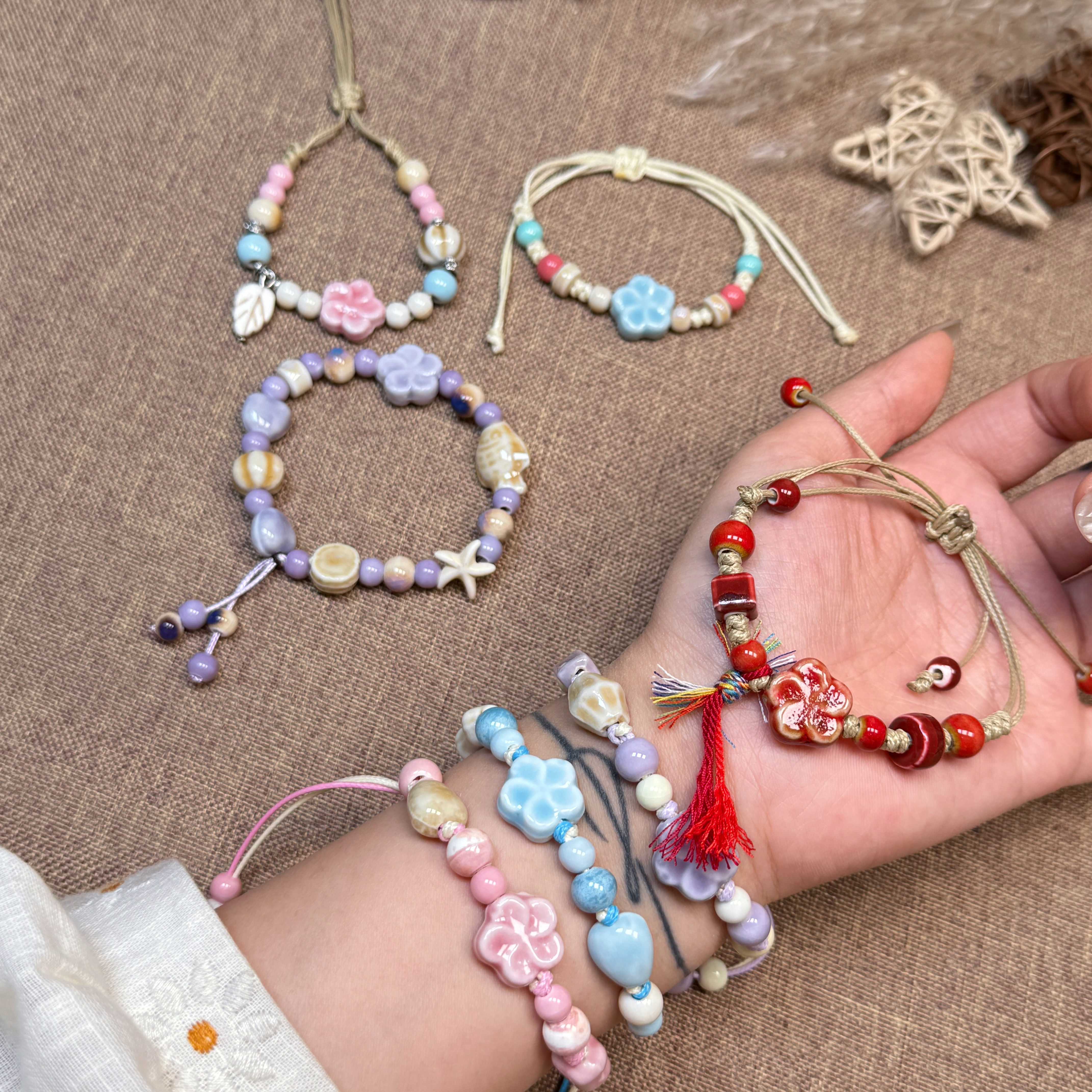 合金陶瓷手链 1-99陶瓷手链国风新中式单圈轻奢精美简约女士