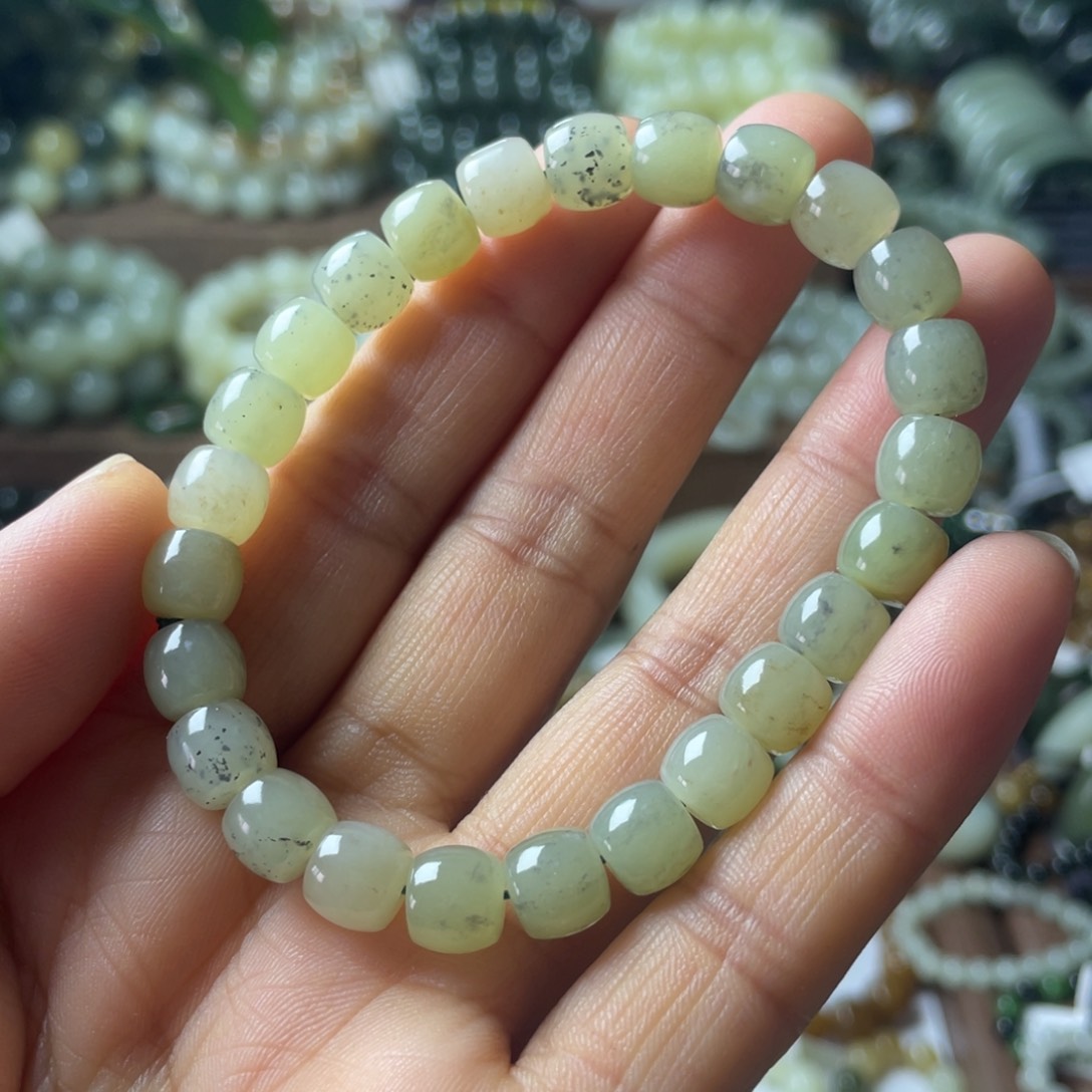 手链未镶嵌和田玉（糖玉）