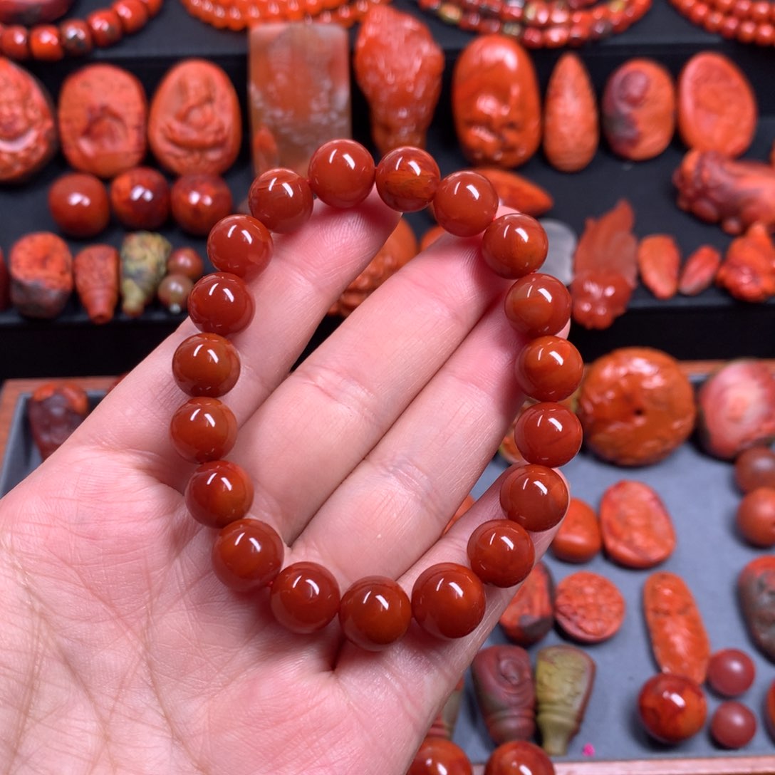 南红玛瑙手串10mm未镶嵌