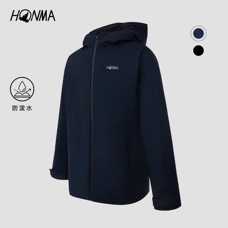 【专业高尔夫】HONMA男士羽绒防寒服外套保暖高领鹅绒HMKD121R533